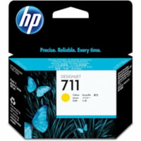 HP 711 (CZ132A) Original Inkjet Ink Cartridge - Single Pack - Yellow - 1 Each - 29 mL