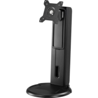 Amer Mounts LCD/LED Monitor Stand Supports up to 24" , 17.6lbs and VESA - Up to 24" Screen Support - 8 kg Load Capacity - Flat Panel Display Type Supported - 17.01" (432.05 mm) Height x 8.74" (222 mm) Width - Desktop - Black 