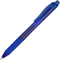 EnerGel EnerGel-X Retractable Gel Pens - 1 mm (0.04") Bold Pen Point - Refillable - Retractable - Blue Ink - Gel-based - Blue Barrel - Metal Tip - 1 Dozen