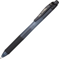 EnerGel EnerGel-X Retractable Gel Pens - 1 mm (0.04") Bold Pen Point - Refillable - Retractable - Black Ink - Gel-based - Black Barrel - Metal Tip - 1 Dozen