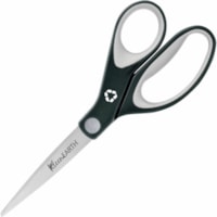 Westcott 8" KleenEarth Soft Handle Scissors - 8" (203.20 mm) Overall Length - Straight-left/right - Stainless Steel - Black - 1 Each