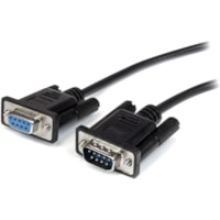 StarTech.com 2m Black Straight Through DB9 RS232 Serial Cable - M/F - Extend the connection between your DB9 serial devices by up to 2m - db9 extension cable - serial extension cable - male to female serial cable - db9 male to female cable - rs232 extension cable