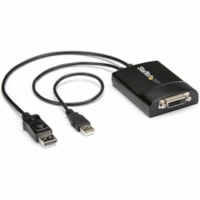 StarTech.com DisplayPort to DVI Dual Link Active Adapter, DisplayPort to DVI-D Adapter/Video Converter 2560x1600 60Hz, DP to DVI Adapter - Active DisplayPort 1.2 to DVI-D dual-link adapter; 2560x1600 60Hz; HBR2; HDCP; EDID - DisplayPort to DVI adapter/video converter for DP/DP++ source supports ultr