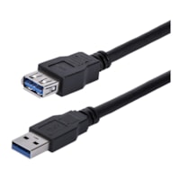 Câble de transfert de données 3,3 pi (1 m) USB - 1 chaque StarTech.com - 3,3 pi (1 m) USB Câble de transfert de données - 5 Gbit/s - Rallonge - Blindé - 28 AWG - Noir - 1 chaque