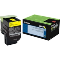 Lexmark - Cartouche toner Unison 801Y D'origine Standard Rendement Laser - Jaune - 1 chaque - Laser - Rendement Standard - 1 Unité