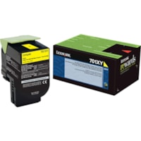 Lexmark - Cartouche toner Unison 701XY D'origine Long durée Rendement Laser - Jaune - 1 chaque - Laser - Rendement Long durée - 1 Unité