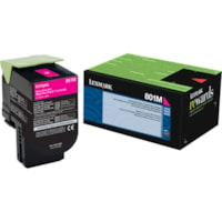 Cartouche toner Unison 801M D'origine Laser - Magenta - 1 chaque Lexmark - Laser - 1 Unité