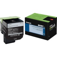 Lexmark Unison 801XK Toner Cartridge - Laser - Extra High Yield - 8000 Pages Black - Black - 1 Each