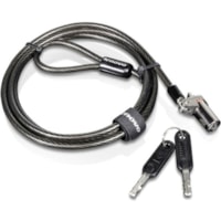 Lenovo Kensington Microsaver DS Cable Lock - 5 ft (1.52 m) - Patented T-bar Lock - Steel, Plastic