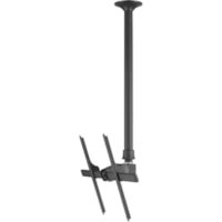 Atdec ceiling mount for large display, long pole - Loads up to 143lb - Back - Universal VESA up to 800x500 - Upgradeable - 360° display rotation - Adjustable drop length 41.3in to 74.8in - Quick display release, 30° tilt, pan, landscape/portrait - Advanced cable management - All mounting har