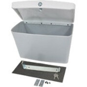 Ergotron SV Storage Bin - Internal Dimensions: 13" (330.20 mm) Width x 5.50" (139.70 mm) Depth x 9" (228.60 mm) Height - External Dimensions: 15.6" Width x 6.3" Depth x 10.3" Height - 12 lb - 6 x Bottle - Key Lock Closure - Gray - For Multipurpose