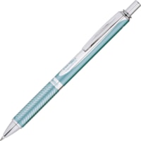 EnerGel EnerGel Alloy Retractable Gel Pens - 0.7 mm (0.03") Medium Pen Point - Refillable - Retractable - Black Ink - Gel-based - Aqua Marine Aluminum Alloy Barrel - Stainless Steel Tip - 1 Each