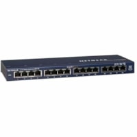 Commutateur Ethernet ProSafe GS116 16 Ports - Gigabit Ethernet - 10/100/1000Base-T Netgear - 16 Ports - Gigabit Ethernet - 10/100/1000Base-T - 2 Couche supportée - 25 W Consommation d'énergie - Paire torsadée - À vie Garantie limitée