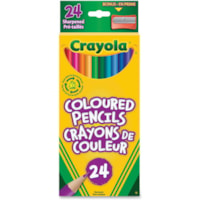 Crayon de couleur Crayola - Lead 3,3 mm (0,13 po) Couleurs de couverture assorties - Barrel Bois - 24 / emballage