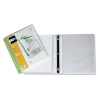 Filemode Round Ring Presentation Binder - 1" (25.40 mm) Binder Capacity - Letter - 8 1/2" (215.90 mm) x 11" (279.40 mm) Sheet Size - Fastener(s): 3 x Ring - Pocket(s): Internal - Clear - 1 Each