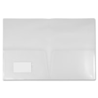 Winnable Letter Pocket Folder - 8 1/2" (215.90 mm) x 11" (279.40 mm) - 80 Sheet Capacity - 2 Pocket(s) - Polypropylene - Clear - 5 / Pack