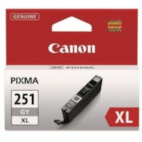 Canon CLI-251GY XL Original High Yield Inkjet Ink Cartridge - Gray Pack - 665 Pages