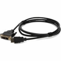 AddOn 6ft HDMI to DVI-D Adapter Converter - Male to Female - 6 ft DVI/HDMI Video Cable for Video Device - First End: 1 x HDMI 1.3 Digital Audio/Video - Male - Second End: 1 x 19-pin DVI-D (Single-Link) Digital Video - Female - Supports up to 1920 x 1200 - Black - 1