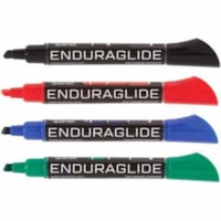 Quartet EnduraGlide Dry-Erase Markers, Chisel Tip, Assorted 4-Pack - Thick Chisel, Thin Marker Point - Red, Black, Green, Blue Ink - Liquid - 4 / Box