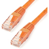 StarTech.com 15ft CAT6 Ethernet Cable - Orange Molded Gigabit - 100W PoE UTP 650MHz - Category 6 Patch Cord UL Certified Wiring/TIA - 15ft Orange CAT6 Ethernet cable delivers Multi Gigabit 1/2.5/5Gbps & 10Gbps up to 160ft - 650MHz - Fluke tested to ANSI/TIA-568-2.D Category 6 - 24 AWG stranded 100% 