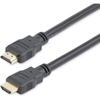 StarTech.com 1ft/30cm HDMI Cable, 4K High Speed HDMI Cable with Ethernet, Ultra HD 4K 30Hz Video, HDMI 1.4 Cable, HDMI Monitor Cord, Black - 1ft High Speed HDMI Cable with Ethernet; 10.2 Gbps bandwidth; 4K video (3840x2160 30Hz) - Ultra HD HDMI 1.4 cable w/ durable PVC strain relief - HDMI cord for 