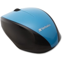 Verbatim Wireless Notebook Multi-Trac Blue LED Mouse - Blue - Blue Optical - Wireless - Radio Frequency - 2.40 GHz - Blue - USB 2.0 - Scroll Wheel - 3 Button(s) - 1 Each