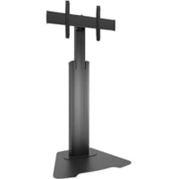 Chief Fusion Large Height Adjustable Floor Stand - For monitors 42-86" - Up to 86" Screen Support - 200 lb (90718.47 g) Load Capacity - Flat Panel Display Type Supported - 72.40" (1838.96 mm) Height x 38.10" (967.74 mm) Width x 30.60" (777.24 mm) Depth - Floor Stand - Black, Silver - For Monitor - C