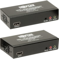 Tripp Lite by Eaton HDMI + IR + Serial RS232 over Cat5 / 6 Active Extender Kit - 328 ft (99974.40 mm) Range - 2 x Network (RJ-45) - 1 x HDMI In - 1 x HDMI Out - 4K - 3840 x 2160 - Category 6 - Wall Mountable, Rack-mountable, Pole-mountable 