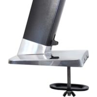 Support à ¿illet pour Workstation - Aluminium poli, Noir Ergotron - Acier