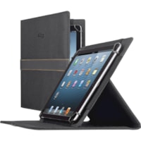 Solo Metro UBN220 Carrying Case (Book Fold) for 5.5" (139.70 mm) to 8.5" (215.90 mm) Universal Tablet - Black - Polyester Body - 8.50" (215.90 mm) Height x 6" (152.40 mm) Width x 1.20" (30.48 mm) Depth - 1 Each