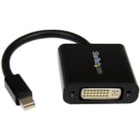 StarTech.com Mini DisplayPort to DVI Adapter, Mini DP to DVI-D Single Link Converter, 1080p Video, Passive, mDP 1.2 to DVI Monitor/Display - Passive Mini DP to DVI-I (digital only DVI-D) single-link converter supports 1080p 60Hz video; mDP 1.2; EDID/DDC - mDP++ source to DVI monitor/display adapter 