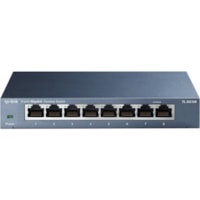 TP-LINK TL-SG108 8-Port 10/100/1000Mbps Desktop Gigabit Steel Cased Switch - 8 Ports - Gigabit Ethernet - 10/100/1000Base-T - 2 Layer Supported - 3.30 W Power Consumption - Twisted Pair - Desktop - 3 Year Limited Warranty