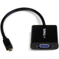 StarTech.com Micro HDMIÂ® to VGA Adapter Converter for Smartphones / Ultrabook / Tablet - 1920x1080 - Connect a Micro HDMI equipped Smartphone or Tablet PC to your VGA Display or Projector - Micro HDMI to VGA adapter - Comparable to AA-AH2NMHB/US - Micro HDMI to VGA converter - Micro HDMI to VGA