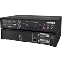 Matrox Console KVM Avio F125 - 1 Ordinateur(s) - 13123.36 pi (4000000 mm) Gamme - 4096 x 2160 Résolution vidéo maximale - 2 x PS/2 Port - 7 x USB - 2 x DVI - 12 V DC Tension d'entrée - Externe