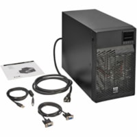 Onduleur en ligne à double conversion SmartOnline SU2200XLCD - 1,96 kVA/1,77 kW Tripp Lite series - Tour - 3 Heure Rechargeable - 10,40 Minute(s) Veille - 120 V AC Entrée - 100 V AC, 110 V AC, 120 V AC Sortie - Monophasé - Onde sinusoïdale pure - Port série - USB - LCD Affi