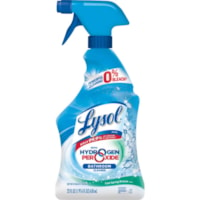 Lysol Bathroom Cleaner with Hydrogen Peroxide - Cool Spring Breeze - 22 oz. - For Multipurpose - 22 fl oz (0.7 quart) - Cool Spring Breeze Scent - Chemical-free, Anti-bacterial, Non-chlorine Bleached - Blue, White - 1 Each