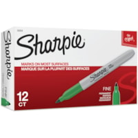 Sharpie Fine Point Permanent Marker - 1 mm (0.04") Fine Marker Point - Green Ink - 1 Each