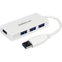 Concentrateur USB - USB - Externe - Blanc StarTech.com - USB - Externe - 4 Port(s) USB - 4 Port(s) USB 3.0 - PC, Mac