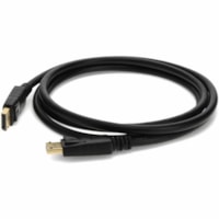 AddOn 3.28ft (1M) DisplayPort Cable - Male to Male - 3.3 ft DisplayPort A/V Cable for Audio/Video Device - First End: 1 x DisplayPort Digital Audio/Video - Male - Second End: 1 x DisplayPort Digital Audio/Video - Male - Black