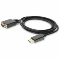 AddOn 6ft (1.8M) DisplayPort to VGA Adapter Cable - Male to Male - 6 ft DisplayPort/VGA Video Cable for Video Device, Monitor - First End: 1 x DisplayPort Digital Audio/Video - Male - Second End: 1 x 15-pin HD-15 - Female - Black