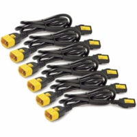 APC by Schneider Electric Power Cord Kit (6 ea), Locking, C13 to C14, 1.8m, North America - For PDU - 10 A - Black - 6 ft (1.83 m) Cord Length - IEC 60320 C14 / IEC 60320 C14 - 1 Each