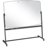 Quartet Total Erase Reversible Easel - 72" (1828.80 mm) Width x 48" (1219.20 mm) Height - Graphite Steel Frame - Rectangle - 1 Each