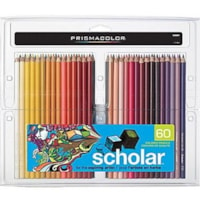 Crayon de couleur Scholar Prismacolor - Couleurs de couverture assorties - 60 / boîte