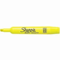 Sharpie Highlighter - Tank - Chisel Marker Point - Fluorescent Yellow Ink - 1 Each