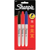 Sharpie Fine Point Permanent Marker - 0.5 mm (0.02") Fine Chisel Marker Point - Assorted Ink - Alcohol Based - 3 / Pack