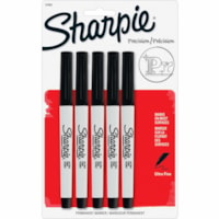 Sharpie Ultra Fine Point Permanent Marker - 0.2 mm (0.01") Ultra Fine Marker Point - Black Ink - 5 / Pack