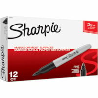 Sharpie Super Permanent Marker - Fine, Bold Marker Point - Black Ink - 1 Dozen