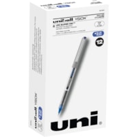 uniball(tm) Vision Rollerball Pens - 0.7 mm (0.03") Fine Pen Point - Blue Ink - Pigment-based - 1 Dozen