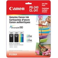 Canon Inkjet Ink Cartridge - Black, Tri-color - 3 / Pack - Inkjet - 3 / Pack