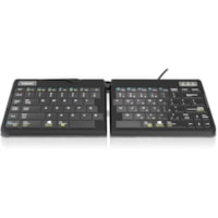 GOLDTOUCH GO 2 MOBILE KEYBOARD BLACK - Cable Connectivity - USB Interface - English, French - PC, Mac - Scissors Keyswitch - Black